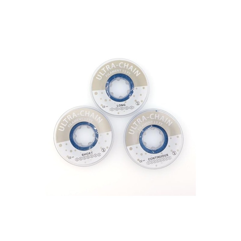 1 rollo/15 pies de cadenas elásticas dentales para ortodoncia, cadena