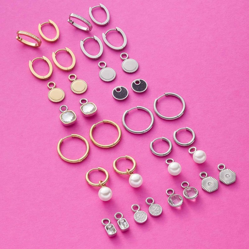 Leonardo 32025293 Women's Creole Earrings Stainless Steel, Stainless Steel, No