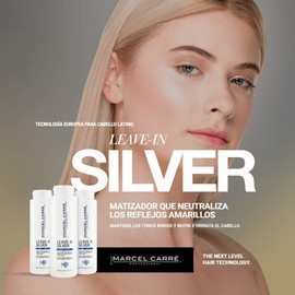 MARCEL CARRE TRATAMIENTO LEAVE IN CARE SILVER 300ML Y BI FASE SILVER TRATAMIENTO ACONDICIONADOR MATIZADOR 240ML MARCEL CARRE