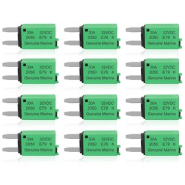 Nerites 30A Low Profile Mini Fuse Kit– Automotive 30A ATM Manual Reset Circuit Breaker Fuses for Boat, RV, Car, Truck, DC 12V/32V 30 Amp Manual Resettable Blade Assortment Kit with Resettable Fuses