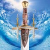 BEKECH Percy Movie Inspired Necklace Percy Fans Jewelry Sword Key