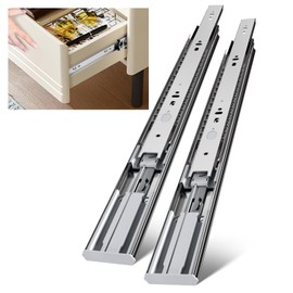 LONTAN 4 Pairs 22 Inch Heavy Duty Soft Close Drawer Slides - 100LB Load Capacity Full Extension Drawer Glides Side Mount Ball Bearing Dresser Cabinet Rails with Screws