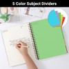 Yarotm A4 Notebook with Dividers - Spiral Bound Notepad A4