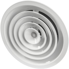 Repa Market 10 Inch (Neck) Round Aluminum Ceiling Diffuser/White Powder Coated HVAC Vent Cover/Multi-Directional Air Distribution/Supply & Exhaust Airflow for Industrial & Home Ventilation