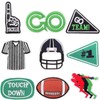 Deokdam 9Pcs Rugby Theme Emblem Embroidered Iron On/Sew On Patches