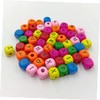 DOITOOL 200Pcs Alphabet Cube Beads for Jewelry Making Durable Square