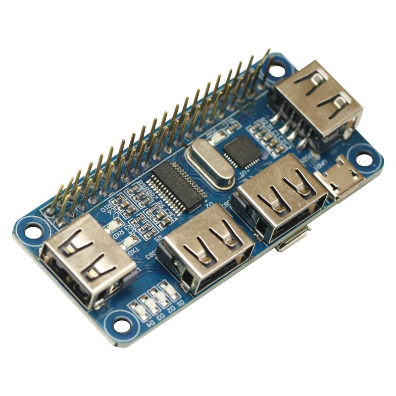 4 Ports USB HUB HAT for Raspberry Pi 3/2 /