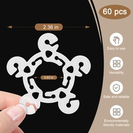 iFlyMars 60 clips de globo para arco de globo, soporte de columna de globo y flores de globo, decoración de fiesta de cumpleaños para bodas de bebé