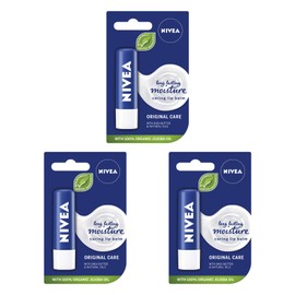 Pack of 3, Nivea Lip Care Balms Original