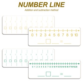 Dry Erase Addition & Subtraction White Board, 4" x 12" Number Line Double Side Table Math Manipulatives Lapboard for Kids Students Classroom Home
