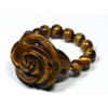 [Stone Distribution Center] [Ring] Flower Ring Tiger Eye (Bead Type)
