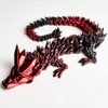Drache 35 cm 3D bewegliche Figur, Kristalldrache, Kinderdekoration, Schreibtisch Deko,
