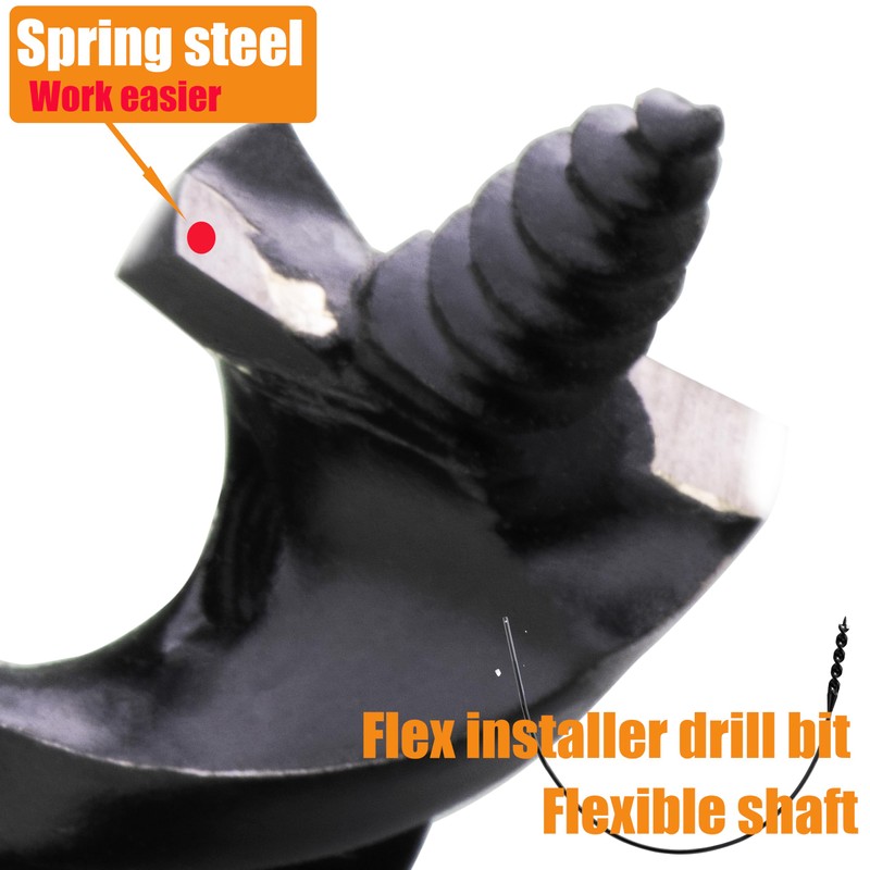 WOWSUPM Flex Installer Drill Bit Fish Bit Self Screw Point