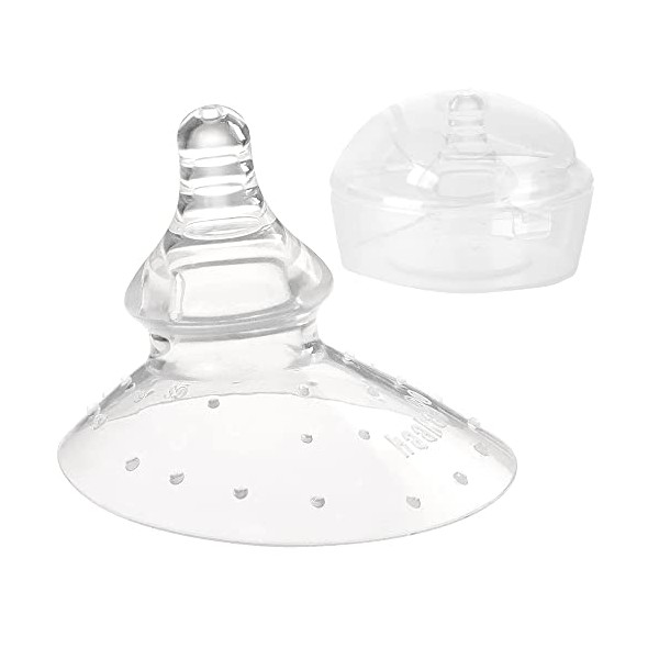 Haakaa Nipple Shield for Breastfeeding with Latch Difficulties Cracked Flat or Inverted Nipples BPA Free, 1pc(Round Shape)