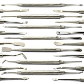 MEDSPO Professional Dental Instruments Osteotome Periotome Luxating Elevator Implant | Orthodontic PDL Teeth | Surgical Root Extraction Spreading (Periosteal Elevator Set of 7)
