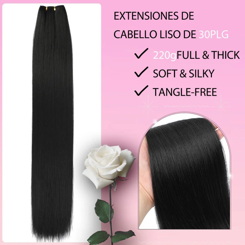 Extensiones Naturales De Cabello Cortinas Extra 30 PLG 220g