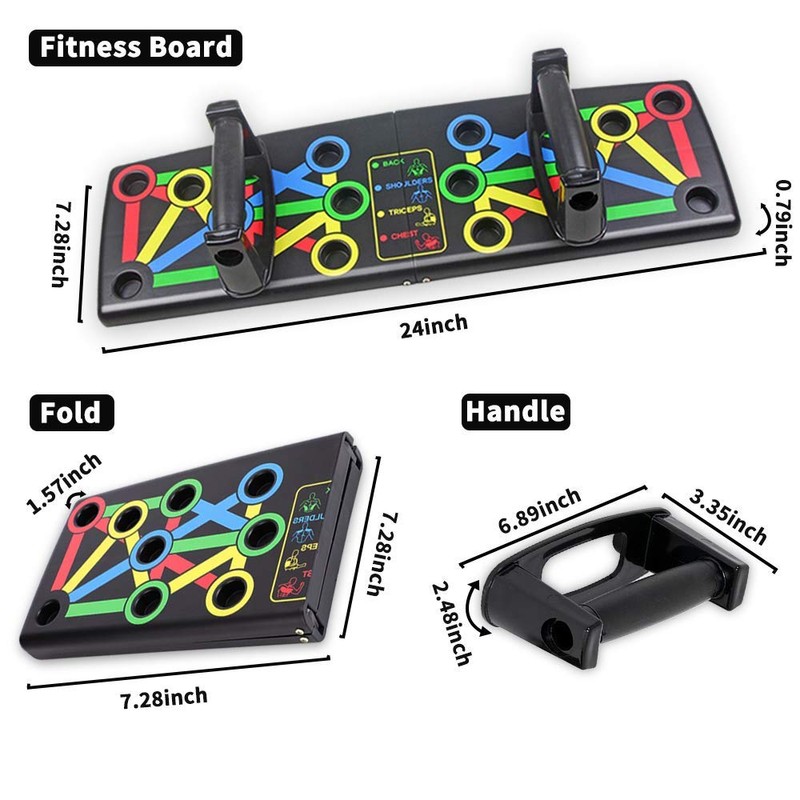 POSKOU Push Up Board Home Exercise Workout Fitness Gym Equipment
