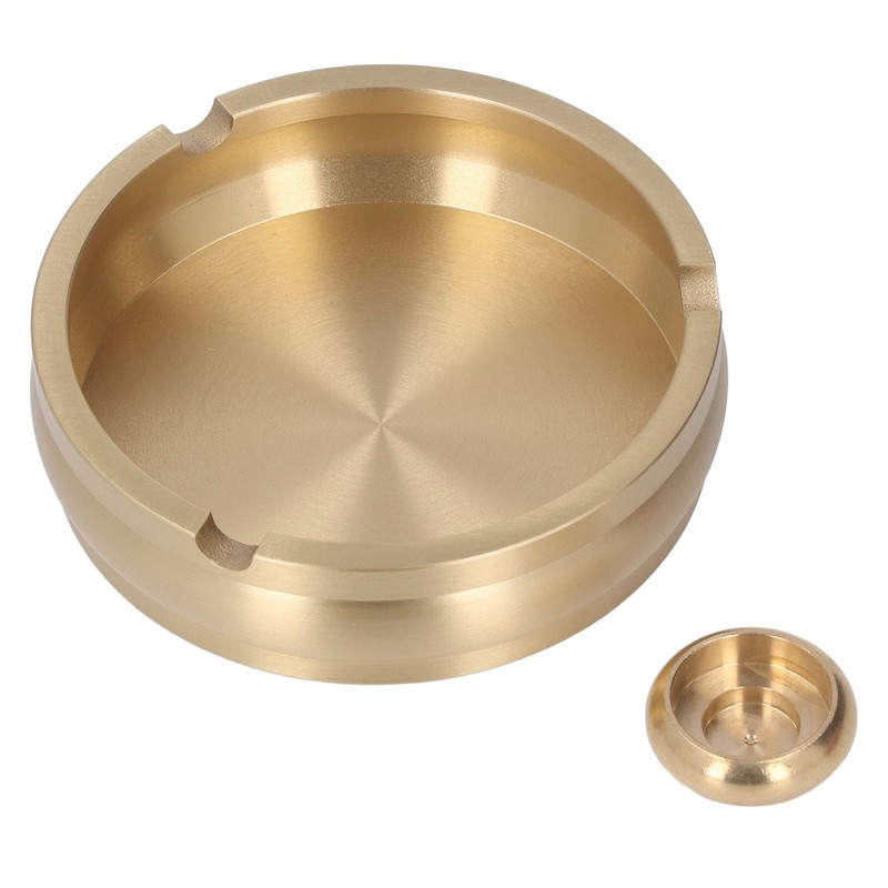 Brass Ashtray Handcrafted Modern Stylish Style Easy Cleaning Portable Decorative