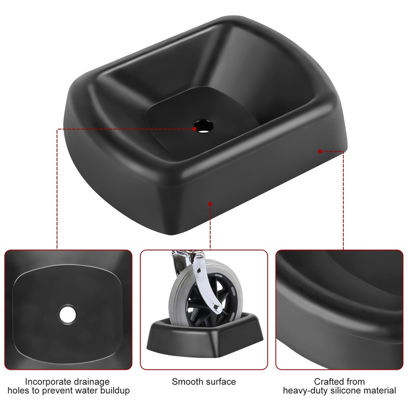 Jack Wheel Chock Stabilizer, Heavy Duty Rubber Trailer Wheel Chock