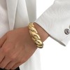KISS WIFE Gold Bangles for Women, Chunky Gold Cuff Bracelets,