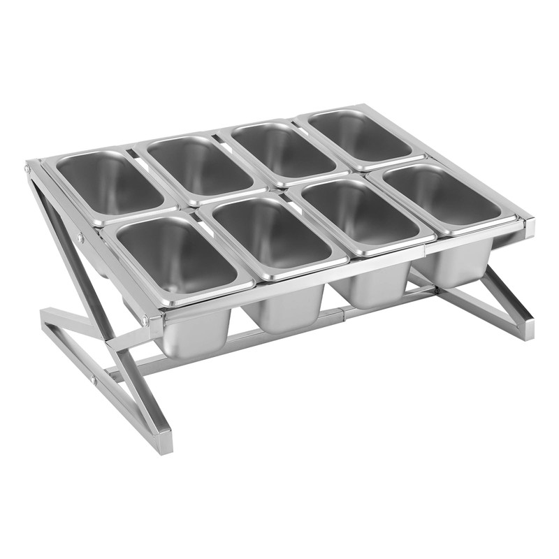 SNKOURIN Expandable Spice Rack Shelf, Stainless Steel Organizer Stand with
