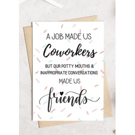 TEEMI-Funny Birthday Card for Coworker Colleague, Humor Going Away Card for Work Friend