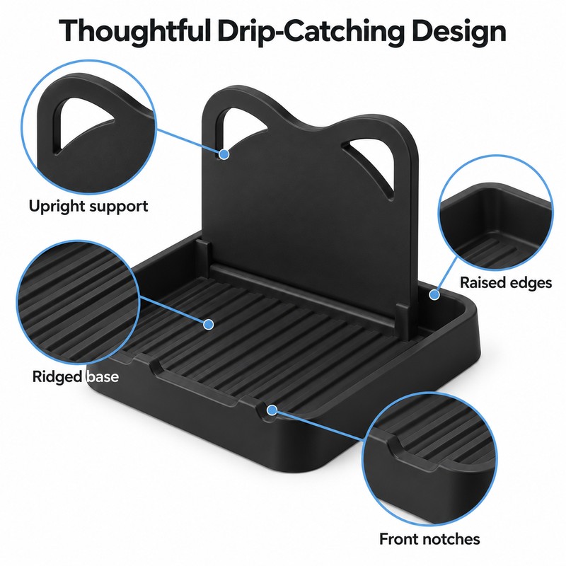 Pot Lid & Spoon Holder for Kitchen Counter – Multifunctional