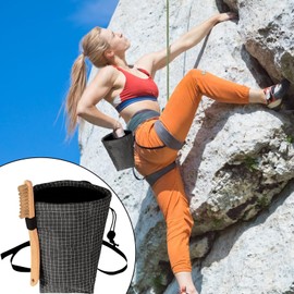 Chalk Bag for Rock Climbing - Gymnastics Chalk Pouch | Small Rock Climbing Supplies for Weightlifting Bouldering Basketball Gymnastics Golf Athletes