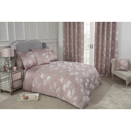Emma Barclay Blossom - Embellished Jacquard Duvet Set in Blush Pink - Single