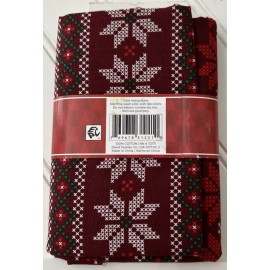 David Textiles Seasonal Fabric 1 yard precut Snowflakes & Reindeer 100% cotton David textiles