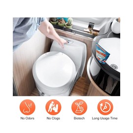 WELLUCK 50 Packs RV Toilet Treatment Drop Ins, Holding Tank Deodorizer for RV...