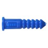 Hillman 370329 Ribbed Plastic Anchor, 8-10-12 X 1-1/4-Inch, Blue, 100