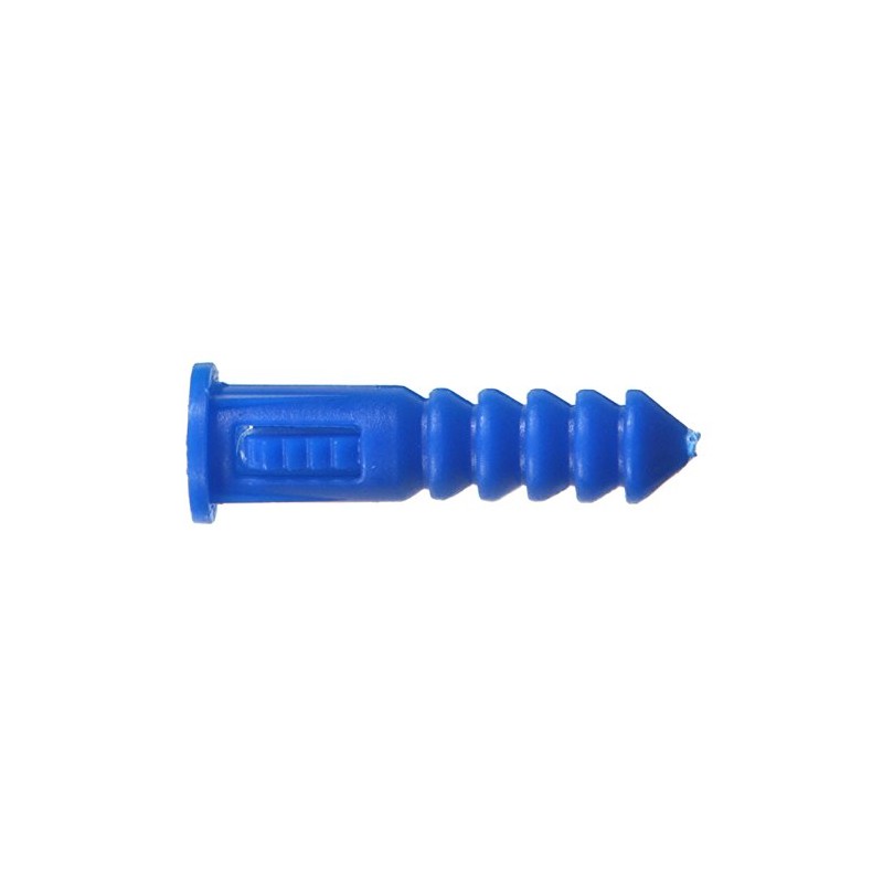 Hillman 370329 Ribbed Plastic Anchor, 8-10-12 X 1-1/4-Inch, Blue, 100