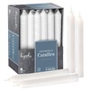 Hyoola Taper Candles - 6 Inch White Dripless, Unscented Dinner