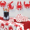 Beistle Crab Paper Plates, 9″ White Plates with Red Crab