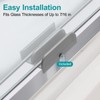 M6219 Sliding Shower Door Bottom Track(Grey) (Top-Hung Shower Door Track),