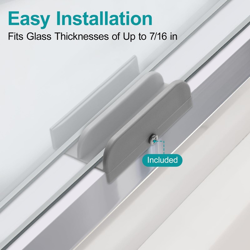 M6219 Sliding Shower Door Bottom Track(Grey) (Top-Hung Shower Door Track),