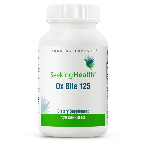Seeking Health Ox Bile, 125 mg Digestive Enzyme Supplement, Gallbladder Support, Histamine Intolerance Support, Vegetarian Capsules (120 Capsules)