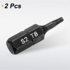 HARFINGTON 2pcs T8 Torx Screwdriver Bit 1/4" Hex Shank 25mm/1"