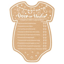 Baby Shower Games, Over or Under Baby Shower Game, Set of 30 Cards, Baby Games for Baby Shower, Baby Shower Decorations, Baby Shower Ideas