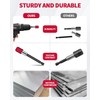 4 Pcs Red Drill Bit Extension Set, 1/4 Inch Magnetic