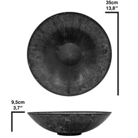 Blümelhuber Boho Decorative Bowl Grey Table Decoration Bowl Anthracite Hallway Decoration Bowl Table Decoration Wedding Decoration