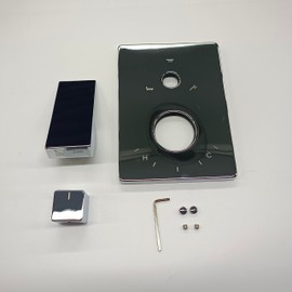 KES Shower System Replacement Handle, Diverter Knob and Cover Plate for Shower Head, Handheld Shower and Bathtub Spout Chrome, XB-3F-CH