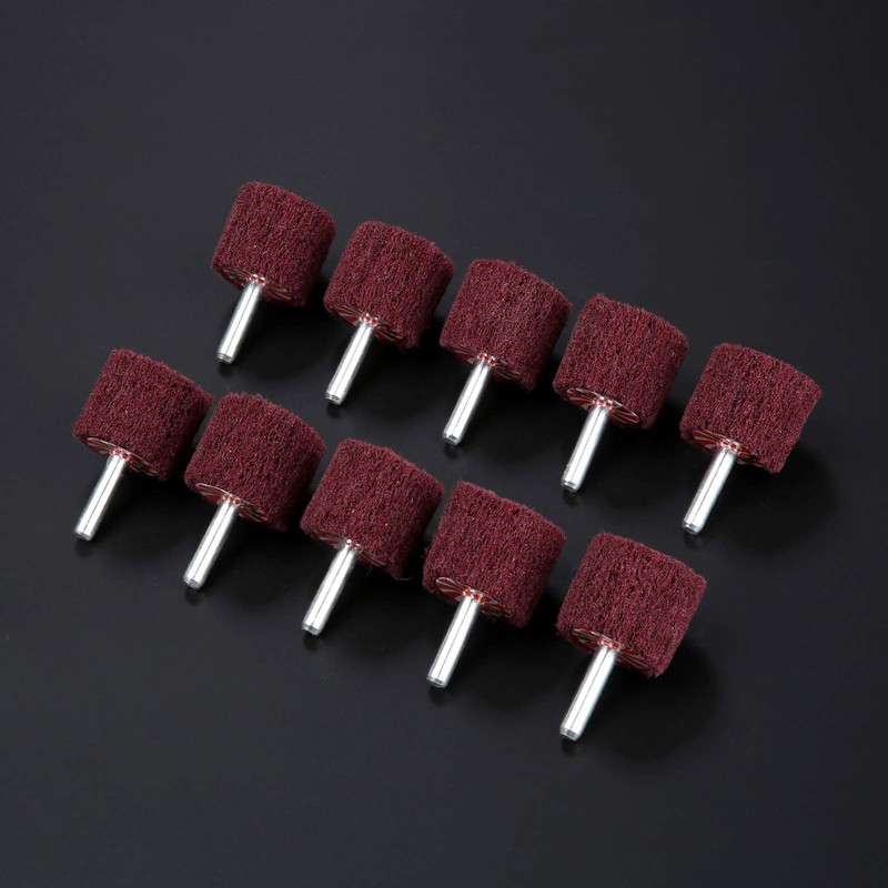 10 Pc Mounted Fiber Mop Polishing Brush Wheel for Drill