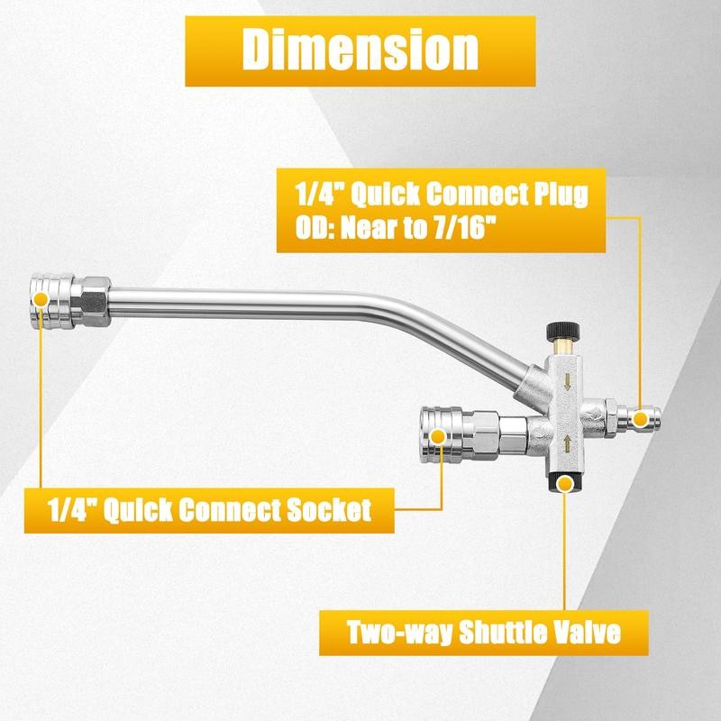 Tool Daily Foam Cannon Dual Connector No-Dilution Design with Adjustable