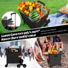 Foldable Utility Cart Collapsible Portable Crate Rolling Carts with Stair