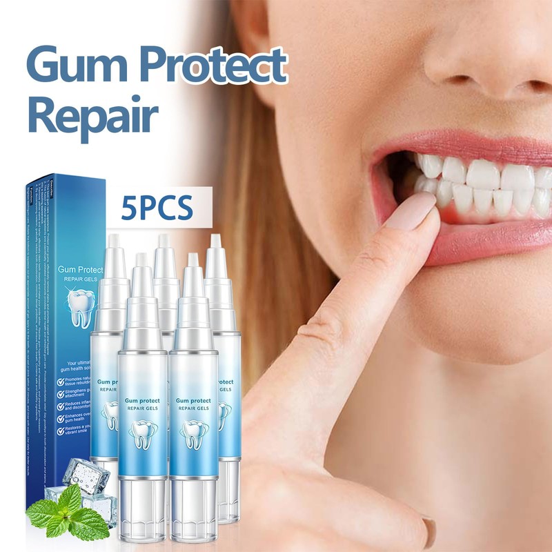 5Pcs Mullein Gum Repair Gel, Teeth Whitening Essence Pen, Fresh