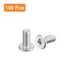 sourcing map M3-0.5 x 8mm 100Pcs Flat Round Head Screws