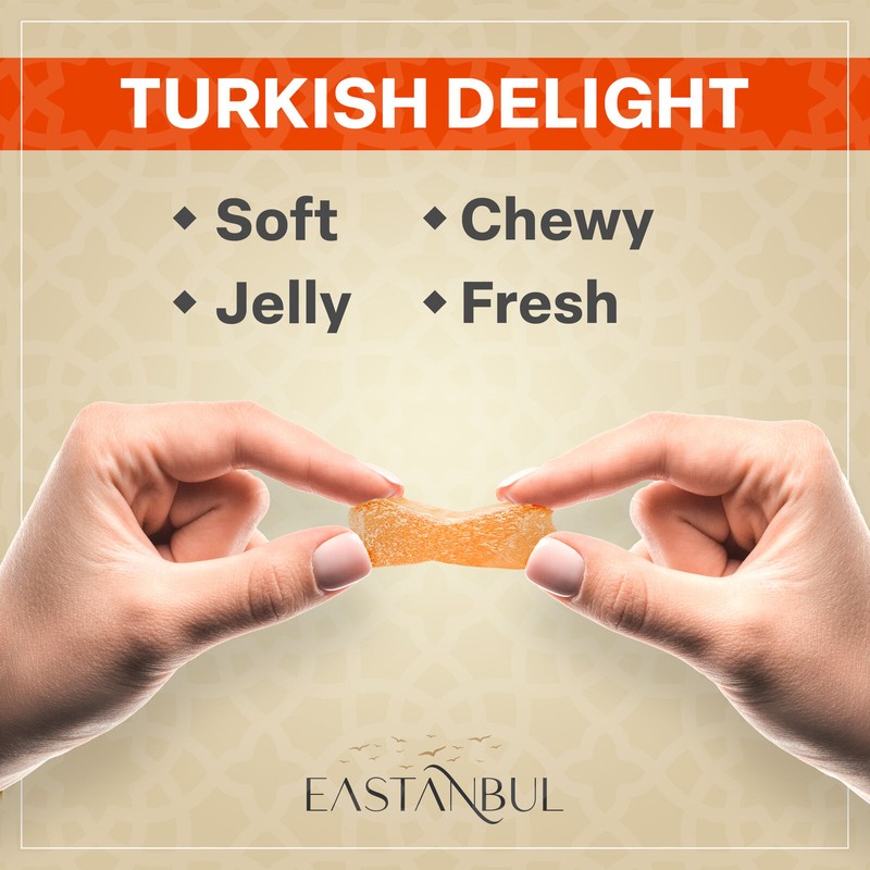 Eastanbul Turkish Delight w/ Orange Flavor, 8.8oz