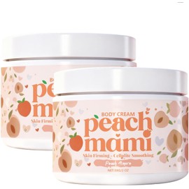 Peach Firming Body Cream 59ml, Crema Corporal Reafirmante, Hidrata Y Reafirma La Piel, Fórmula Ligera Y De Fácil Absorción, Adecuada Para Piernas, Glúteos Y Brazos, Dejando La Piel Suave Y Tersa (2pcs)